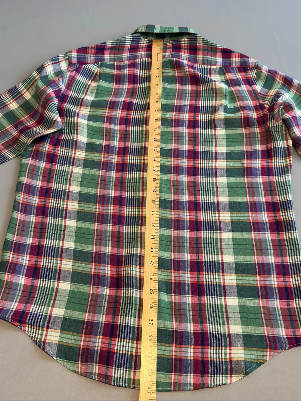 Polo Ralph Lauren Men's Classic Fit Plaid Linen Shirt size M
